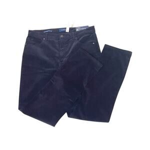 Talbots Womens Size 12 High-Rise Straight-Leg Cords in Navy Soft Stretch NWT